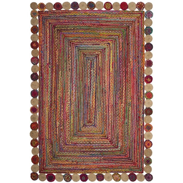 Safavieh 2 ft. 3 in. x 4 ft. Cape Cod Hand Loomed Accent Area Rug Red & Multi Color CAP201A-24 - main